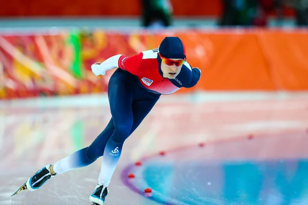 Schaatsen. Ladies' 5000 m — Stockfoto