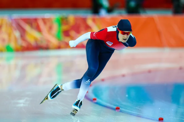 Hastighetsåkning på skridskor. damer 5000 m — Stockfoto