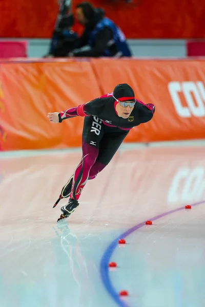 Hastighetsåkning på skridskor. damer 5000 m — Stockfoto