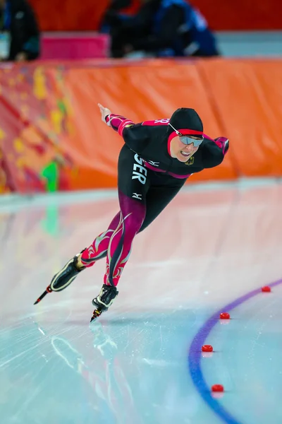 Hastighetsåkning på skridskor. damer 5000 m — Stockfoto