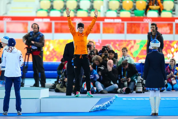 Hastighetsåkning på skridskor. damer 5000 m — Stockfoto