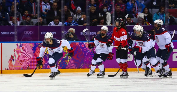 Hockey sobre hielo. Medalla de Oro Femenino Juego —  Fotos de Stock