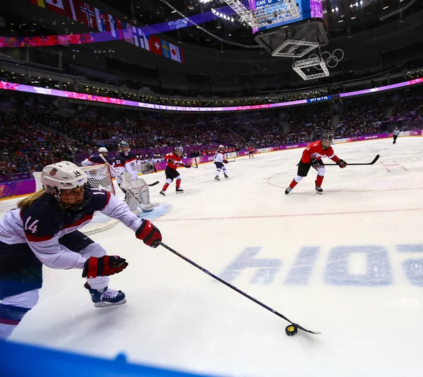 Hockey sobre hielo. Medalla de Oro Femenino Juego —  Fotos de Stock