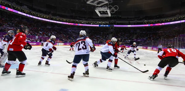 Ice hockey. Women's Gold Medal Game — Stock Photo, Image