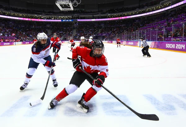 Hockey su ghiaccio. Medaglia d'oro delle donne gioco — Foto Stock