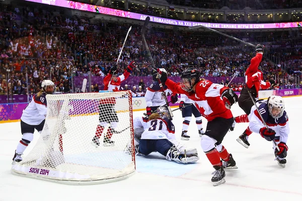 Hockey sobre hielo. Medalla de Oro Femenino Juego —  Fotos de Stock