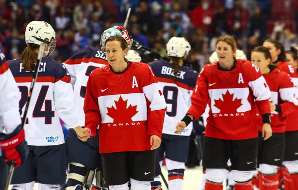 Hockey sobre hielo. Medalla de Oro Femenino Juego — Foto de Stock