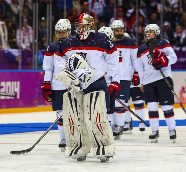 Hockey sobre hielo. Medalla de Oro Femenino Juego — Foto de Stock