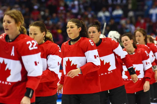 Hockey su ghiaccio. Medaglia d'oro delle donne gioco — Foto Stock