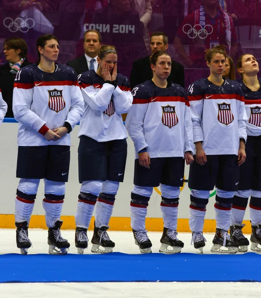 Ice hockey. Women's Gold Medal Game — Stock Photo, Image