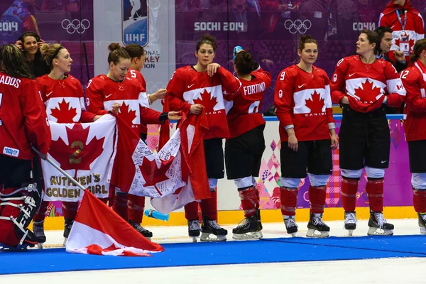 Ice hockey. Women's Gold Medal Game — Stock Photo, Image