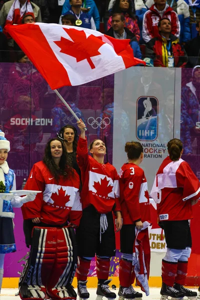 Хоккей. Женская золотая медаль — стоковое фото