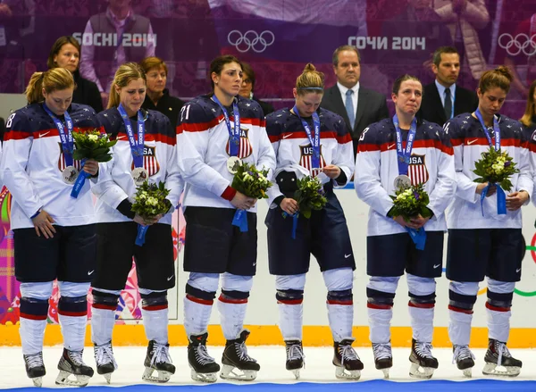 Ice hockey. Women's Gold Medal Game — Stock Photo, Image