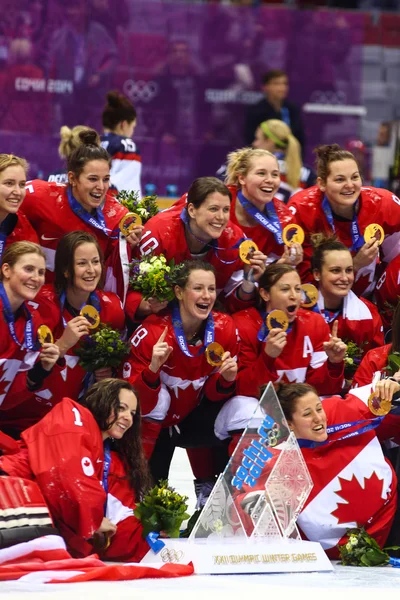 Eishockey. Frauen-Goldmedaille Spiel — Stockfoto