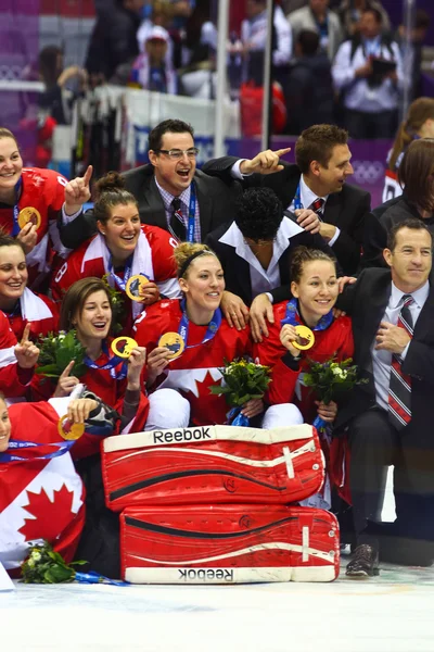 Ice hockey. Women's Gold Medal Game — Stock Photo, Image