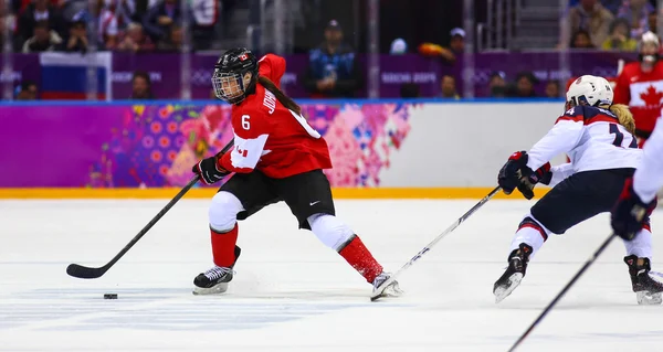 Hockey sobre hielo. Medalla de Oro Femenino Juego —  Fotos de Stock