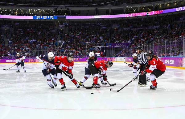 Hockey su ghiaccio. Medaglia d'oro delle donne gioco — Foto Stock