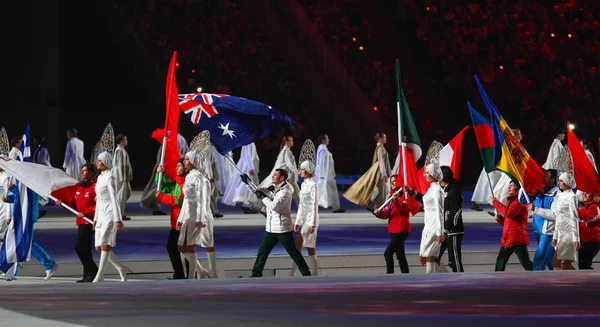 Sotshin vuoden 2014 olympialaisten päätösseremonia — kuvapankkivalokuva