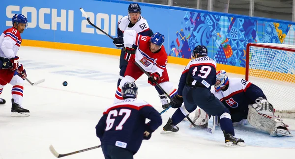 Ishockey. mäns play-off kvalifikationer — Stockfoto