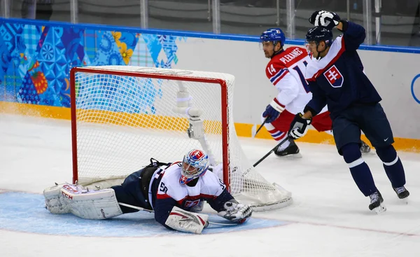 Ishockey. mäns play-off kvalifikationer — Stockfoto