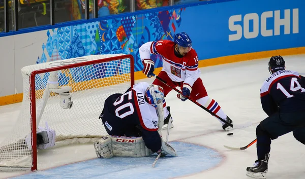 Eishockey. Play-off-Qualifikation der Herren — Stockfoto