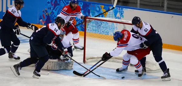 Ishockey. mäns play-off kvalifikationer — Stockfoto