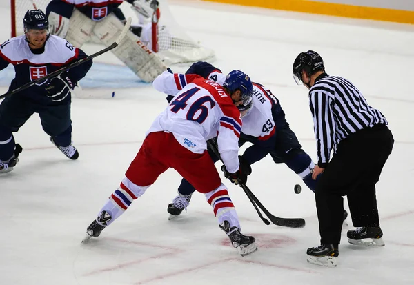 Eishockey. Play-off-Qualifikation der Herren — Stockfoto