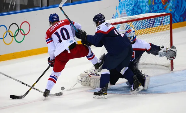 Ishockey. mäns play-off kvalifikationer — Stockfoto