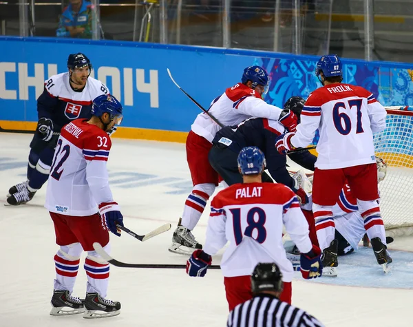 Ice hockey. Men's Play-offs Qualifications — Stock Photo, Image