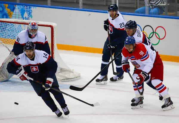 Ishockey. mäns play-off kvalifikationer — Stockfoto