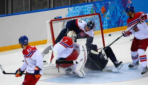 Hockey su ghiaccio. Qualifiche dei play-off maschili — Foto Stock