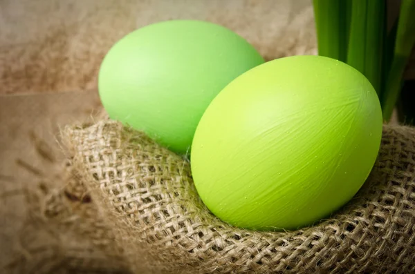 Uova di Pasqua verdi — Foto Stock