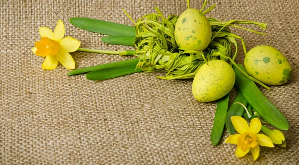 Easter decoration with eggs — Stock Photo, Image