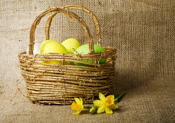 Easter decoration with eggs — Stock Photo, Image