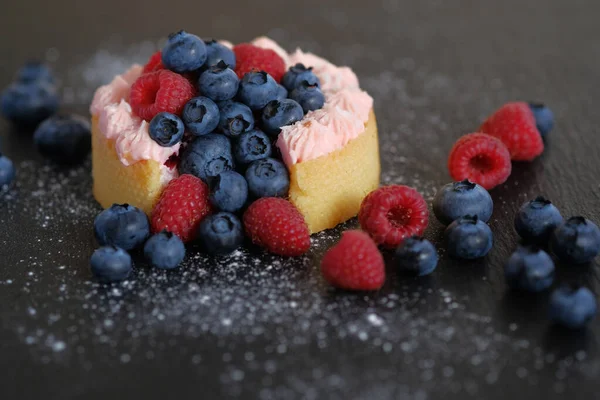 케익이야 맛있는 타르트 빌베리 라즈베리 딸기를 로열티 프리 스톡 이미지