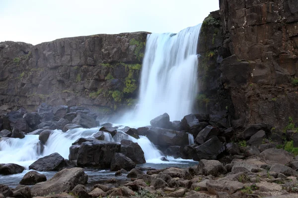 Ofaerufoss vodopád. — Stock fotografie