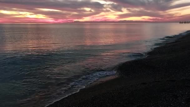 Sunset Mediterranean Sea Turkey — Stock Video