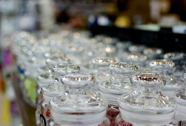 Empty glass jars — Stock Photo, Image