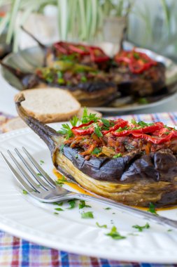 Doldurulmuş patlıcan.