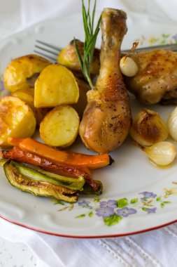 kızarmış tavuk budu