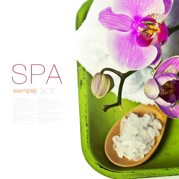 Composición de spa de orquídea — Foto de Stock