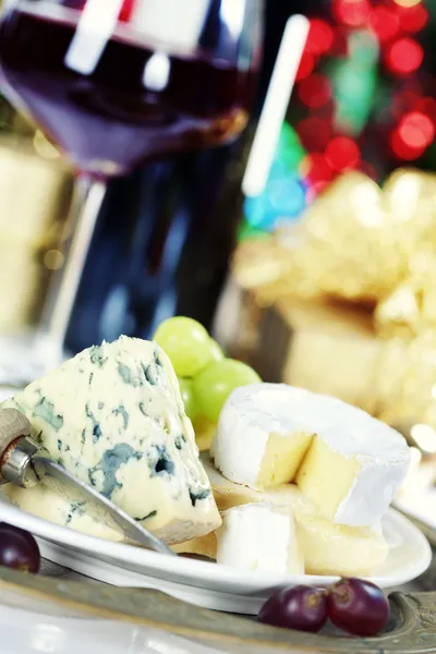 Formaggio e vino — Foto Stock