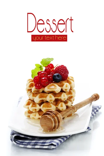 Belgian waffles — Stock Photo, Image