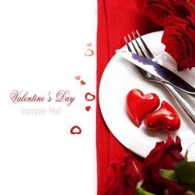 Hearts on a plate clipart