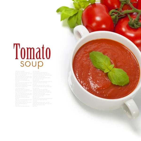 Soupe traditionnelle aux tomates — Photo