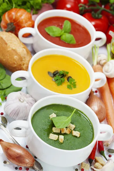 Traffic light soups — Stock Photo, Image