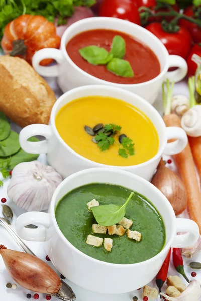 Traffic light soups — Stock Image Traffic light soups Stock Photo