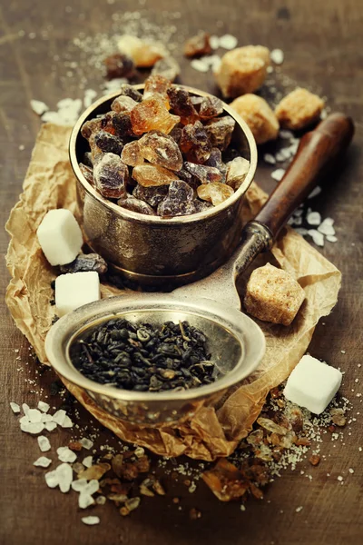Tea and sugar — Stock Photo, Image
