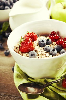 Sağlıklı kahvaltı.