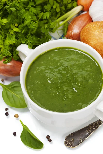 Traditional Spinach soup — Zdjęcie stockowe